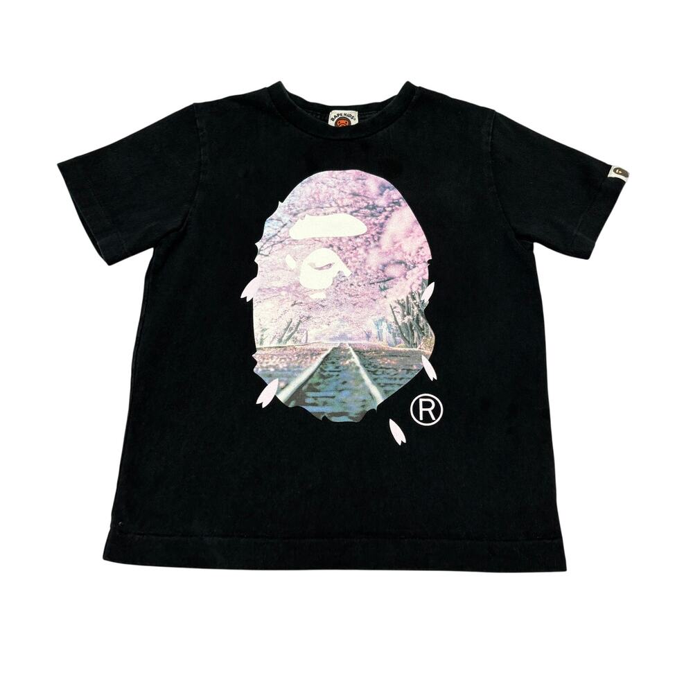 BAPE Kids A Bathing Ape Sakura Photo Ape Head Tee Shirt Youth 120 US 4-5